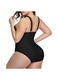 Női fürdőruha, Jormftte, keresztezett design, egyedi kivágás, fekete