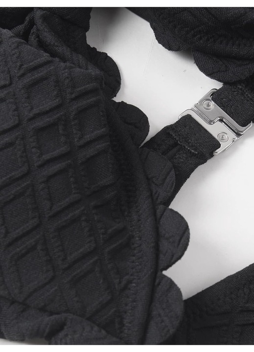 Női fürdőruha, Jormftte, egyrészes, fekete, szexi kivágásokkal