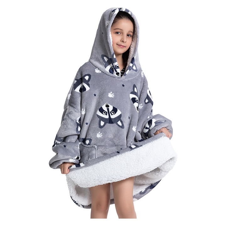 Jormftte gyermek flanel takaró, szürke