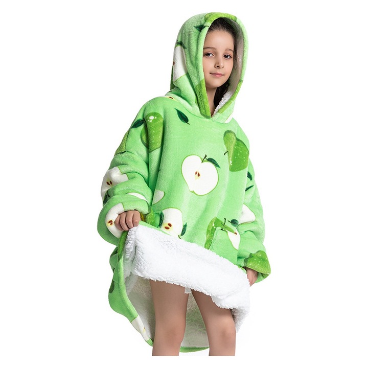 Jormftte gyermek flanel takaró, zöld