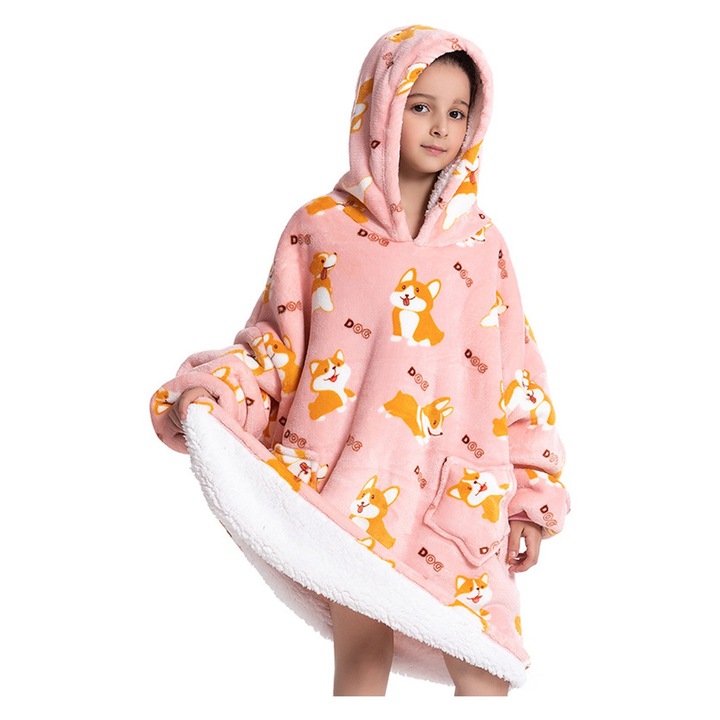 Jormftte gyermek flanel takaró, rózsaszín