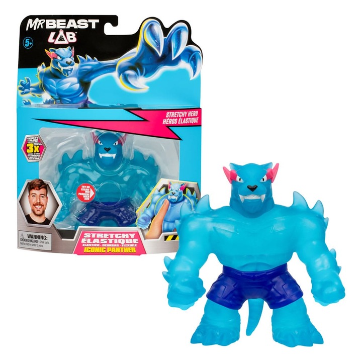 Фигурка г-н Лос Beast Lab Goo Jit Zu Legendary panther, разтегливо удължение, за момчета, 7 години