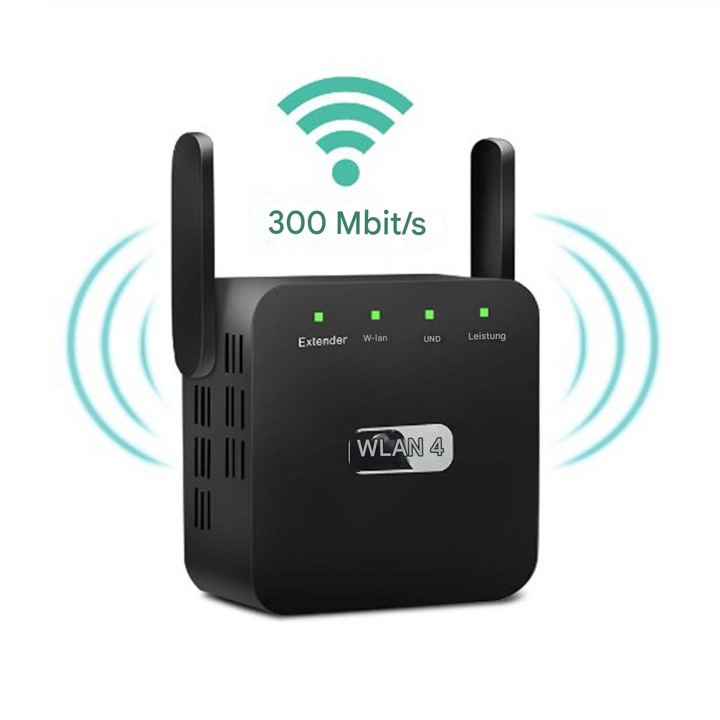 Amplificator de extindere WiFi 300Mbit/s 2,4GHz cu 2 Antene, Enforose