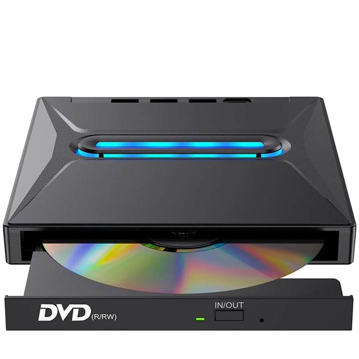 Mmgoqqt външен Blu-Ray плейър, USB 3.0, SD/TF четец на карти, 1,8 см, съвместим с Windows и MacOS
