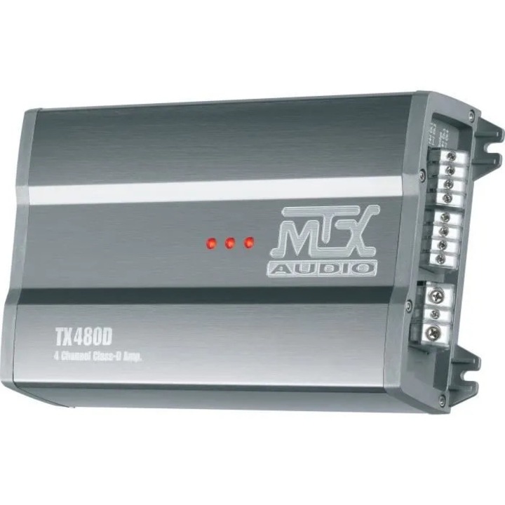 Amplificator auto MTX TX480D, 4x120W RMS, 2Ω, 4 canale, 80dB, Clasa D