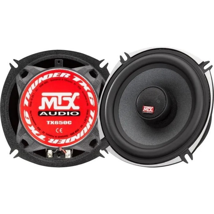 Set 2 difuzoare auto MTX TX650C, 80W RMS, 4Ω, 13 cm, 320 W Putere Maxima, 93,5 dB