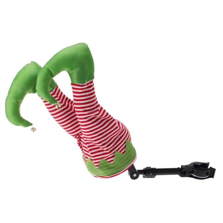 Decoratiune brad animata, picioare de spiridus, inaltime 37 cm