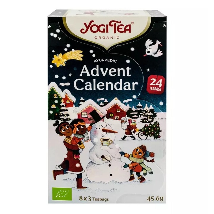 Selectie de ceaiuri bio Calendar Advent, 24 pliculete, 45.6g Yogi Tea