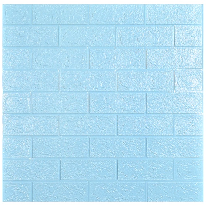 50 SDEPOT® tapéta csempe készlet, 3 mm vastag, 70x77 cm, téglautánzat, kék