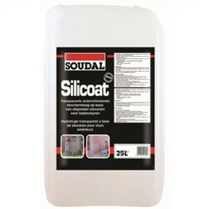 Agent de impregnare hidroizolant Soudal Silicoat, 25 litri