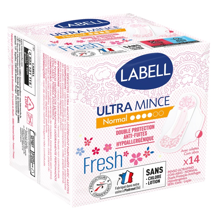 Absorbant menstruatie LABELL Ultra Mince Normal DEO FRESH 14 BUC