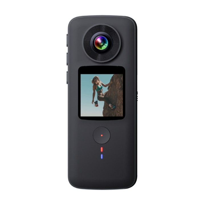 Спортна видеокамера, SMARTIC®, модел SRAC07, 4K запис, 20MP, 1800mAh батерия, 170° зрителен ъгъл, черна