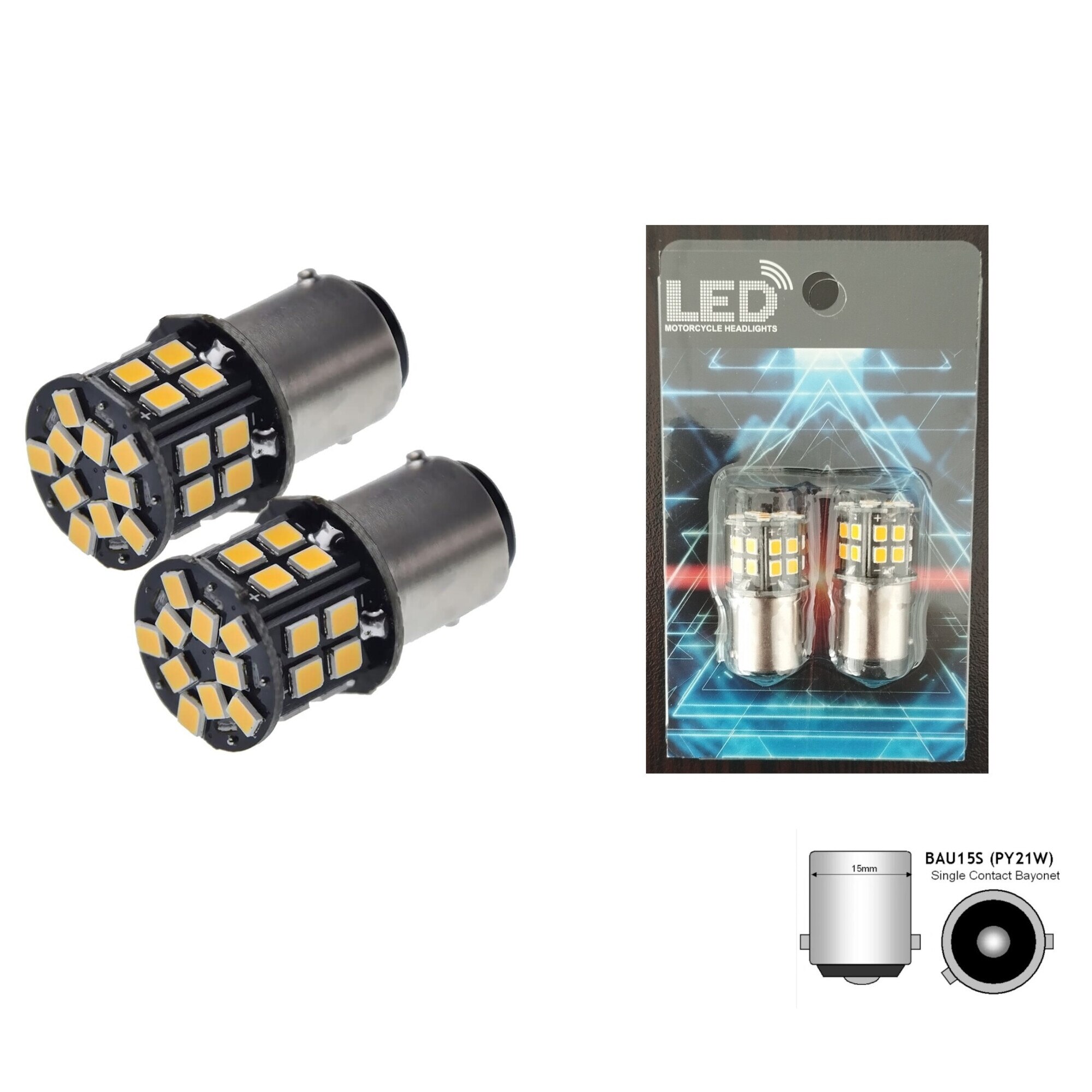 4 Stück Bernsteinfarbene 1156 BAU15S PY21W LED-Birnen, 900 Lm Superhelle Blinker Vorne Und Hinten Fur Auto Anhanger Lkw 5630 33smd 1230 V 36 W 85906786