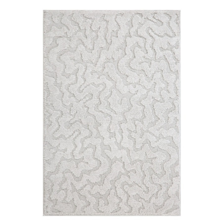 Covor living / dormitor Oriental Weavers Alloy 11-B6W-H, 80 x 120 cm, poliester, gri, dreptunghiular