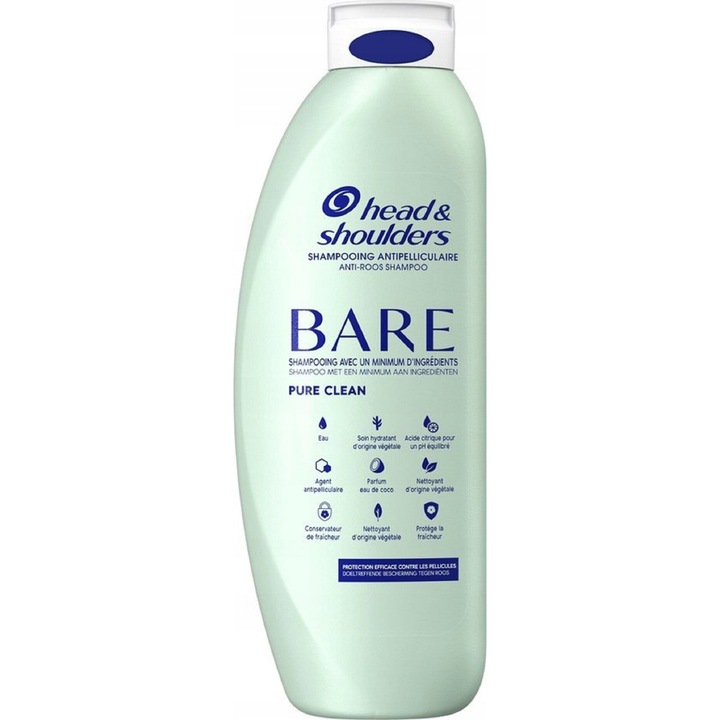 Sampon Head & Shoulders Bare Pure Clean, 400 ml