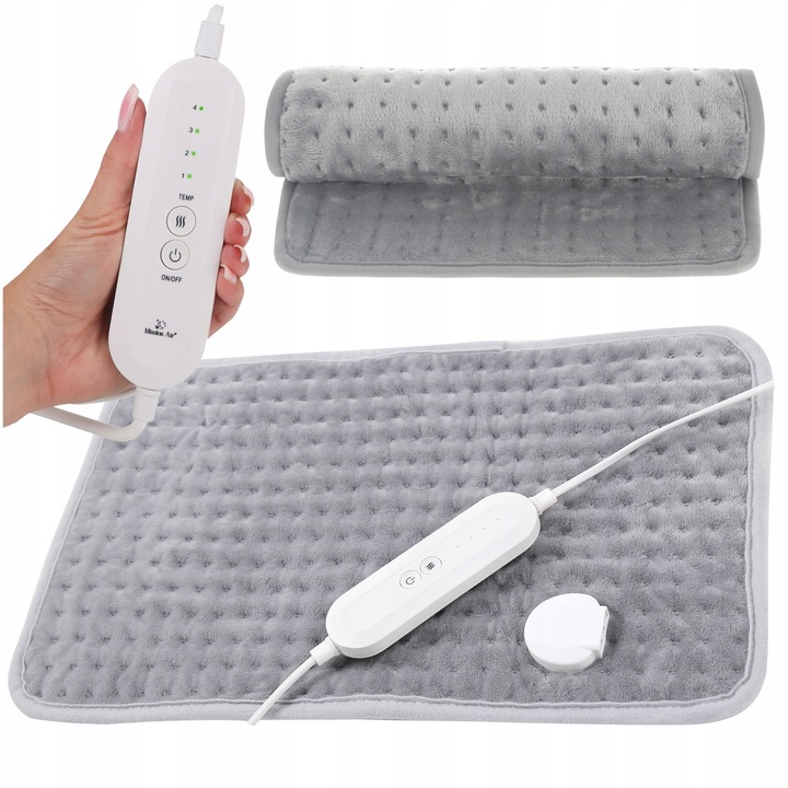 Perna electrica, Mission Air, Pillow, 80W, 30x40 cm, Controlul temperaturii, Timer, Gri