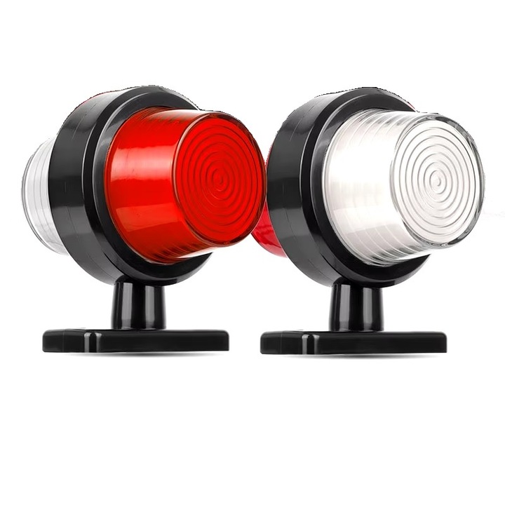 Lampi laterale cu Led, de semnalizare, lumini de avertizare pentru camion, remorca, rulota, camper, ATV, alb-rosu, Set de 2 bucati, 12-24V