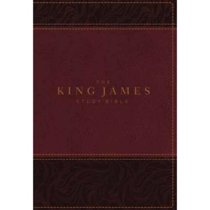 The King James Study Bible, Imitation Leather, Burgundy, Full-color Edition - Thomas Nelson