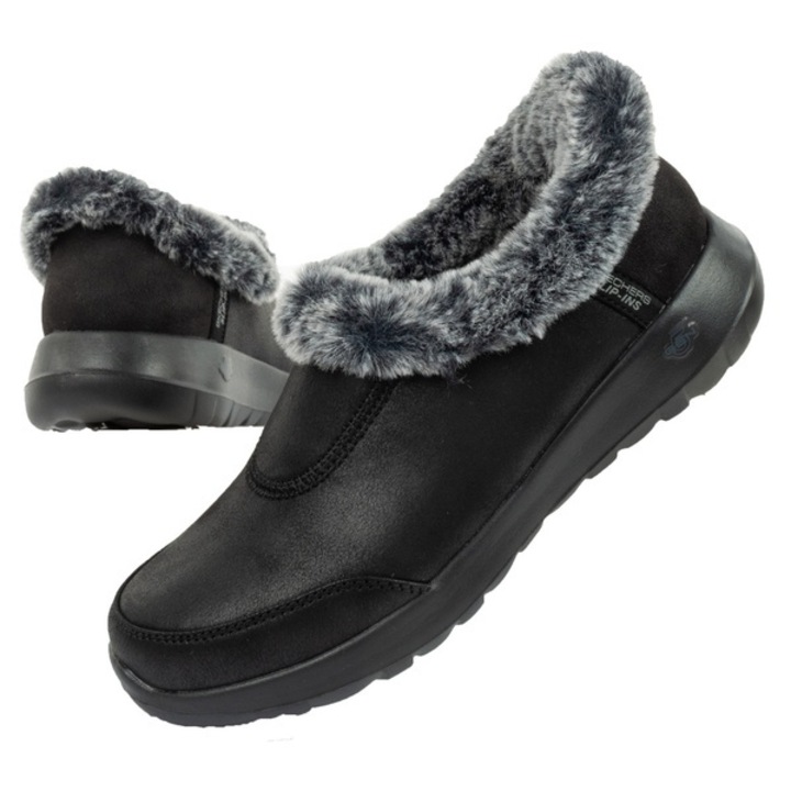 Pantofi de iarna Skechers ON-THE [175490/BKGY] SLIP-IN, negri. 38