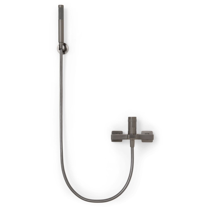 Set baterie cada, Maison Mex CASCADE, L.15 l.21 cm, gri periat