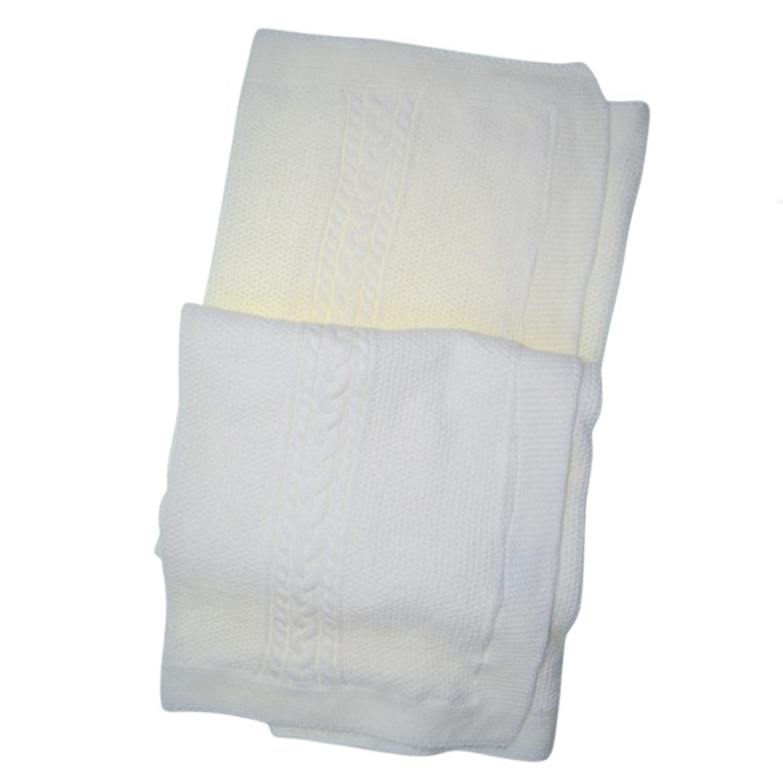 Patura pentru copii 100 x 90 cm Mini Junior PT-MJ25, Crem