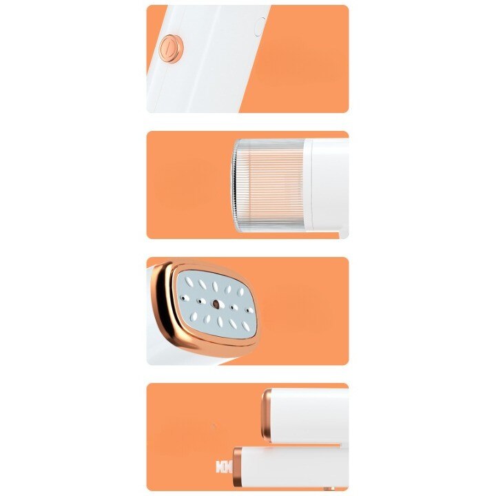 Aparat de Calcat Vertical Portabil cu Abur, Putere 1000W, Rezervor de 100 ml, Priza, Functie Anti Calcar si Auto Curatare, Pliabil, 15x17x7.5 cm, Alb