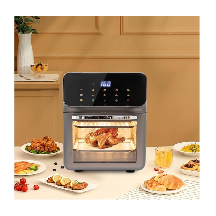 Friteuza cu aer cald ADM, Air Fryer fara ulei cu temperatura