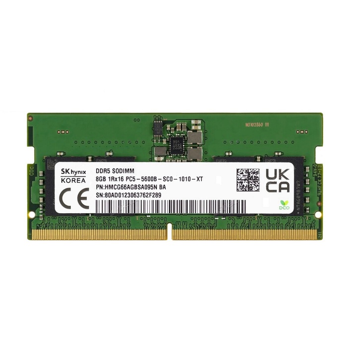 Laptop memória SODIMM SK hynix 8GB 1Rx16 PC5-5600B