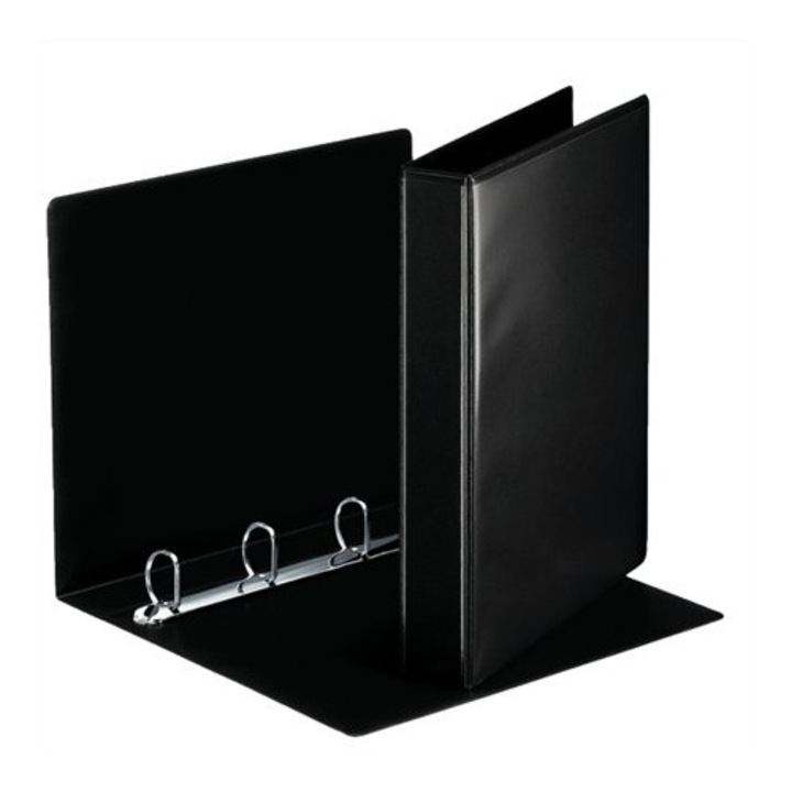 Biblioraft, Esselte, 4 inele, A4, Polipropilena, Negru