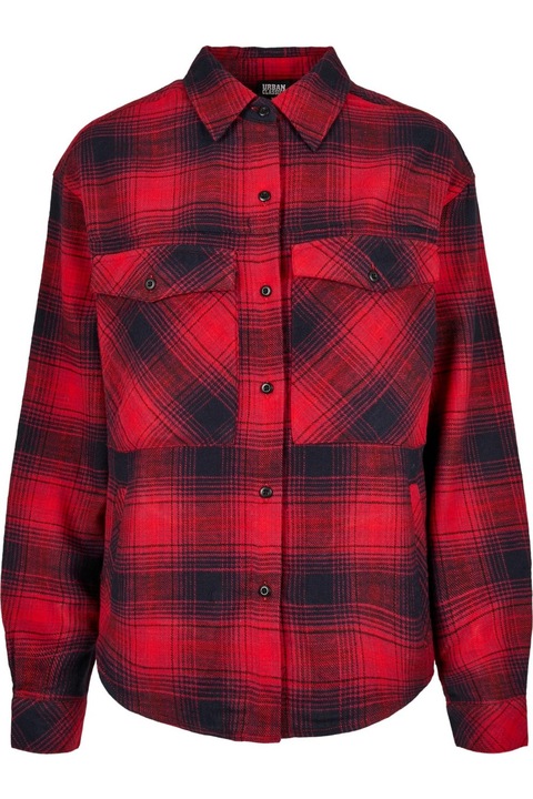 Urban Classics női ing, sötétkék/piros, Sötétkék