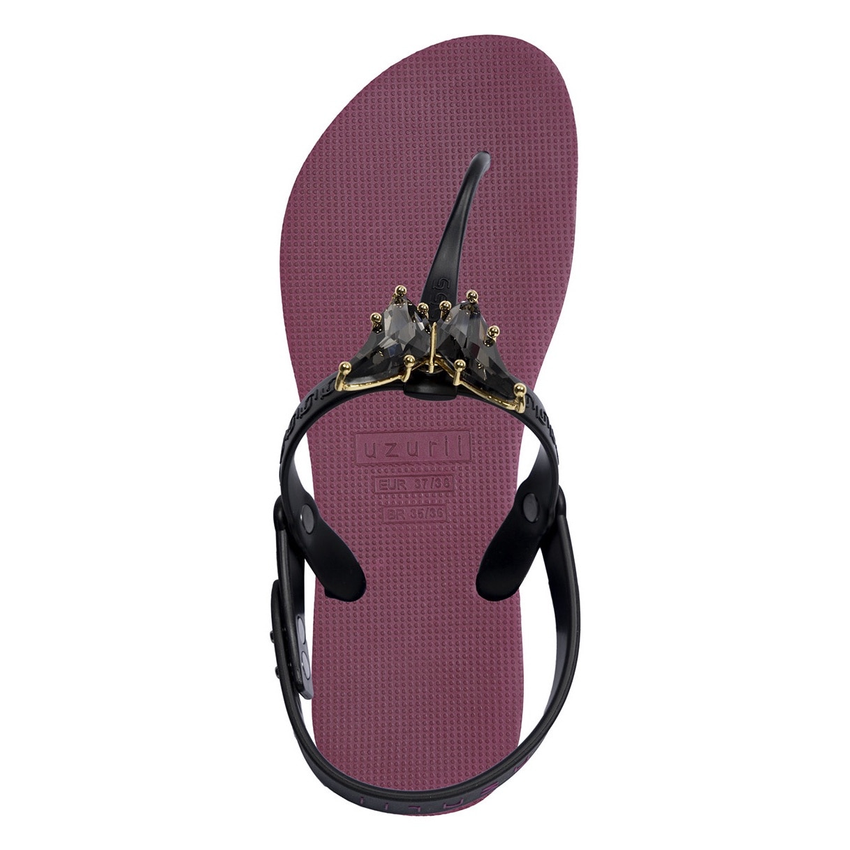 Uzurii, Sandale cu bareta separatoare Selena, Visiniu, 37-38