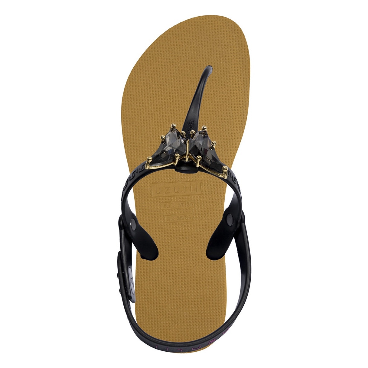 Uzurii, Sandale cu bareta separatoare Selena, Maro Ocru, 35-36