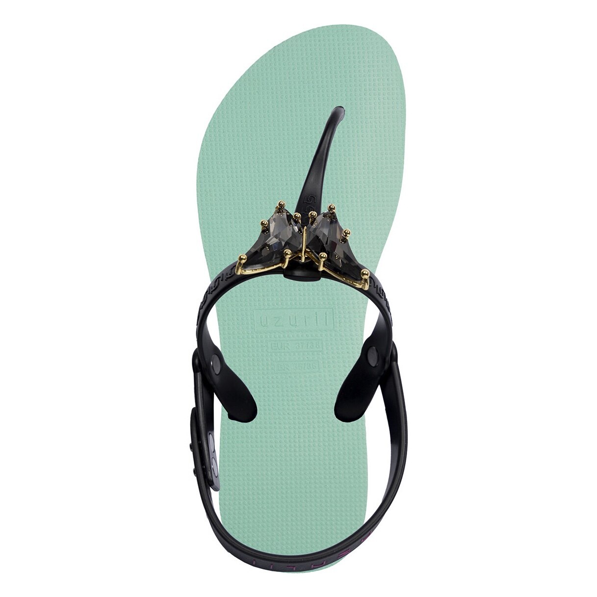 Uzurii, Sandale cu bareta separatoare Selena, Verde menta, 37-38