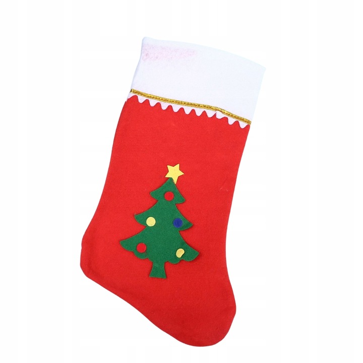 Soseta, Korbi, Material Durabil, Ornament Sub Forma Unui Pom De Craciun, Maner Confortabil Si Versatil, Latime 21 cm, Inaltime 45 cm, Rosie