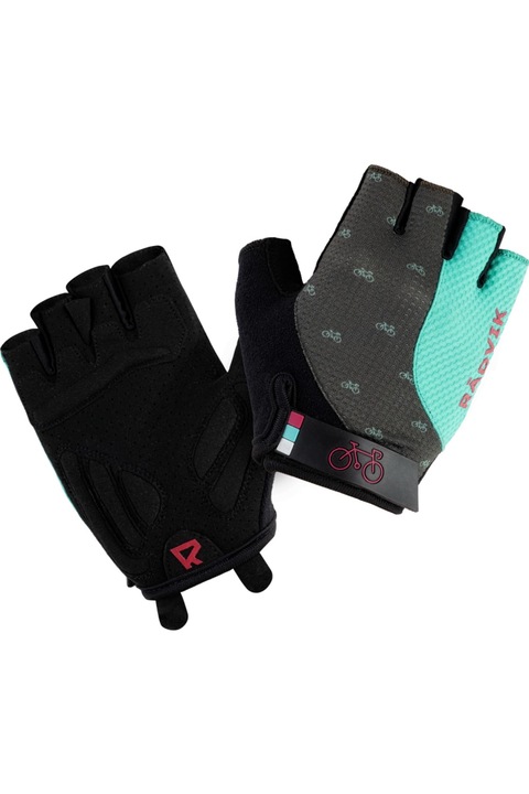 Radvik Runde női kerékpáros kesztyű, opál/erdei éjszakai/fekete, egyméretű