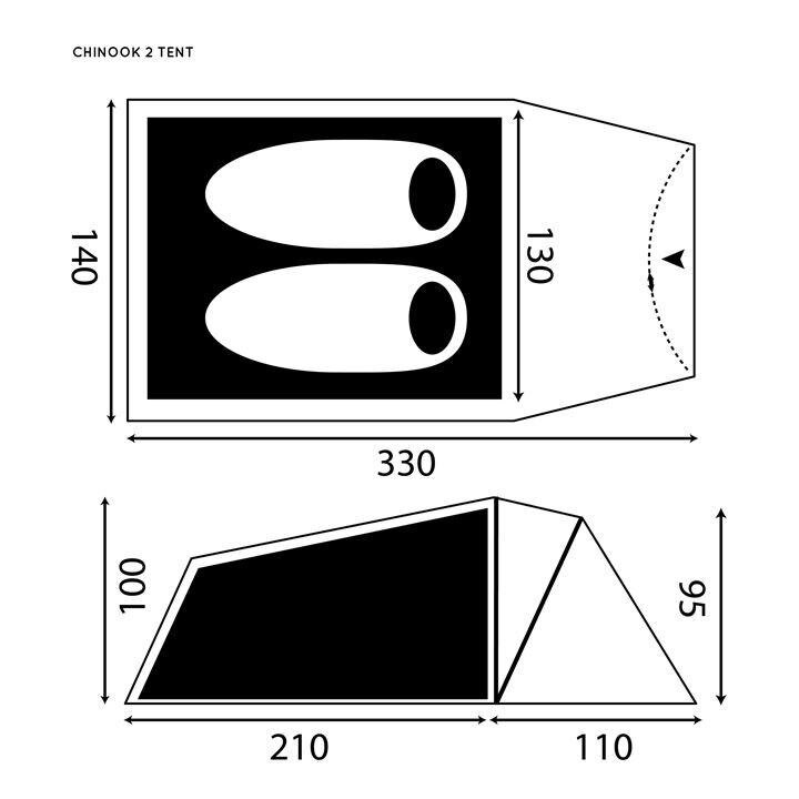 Gelert Chinook személyes kemping fesztivál sátor