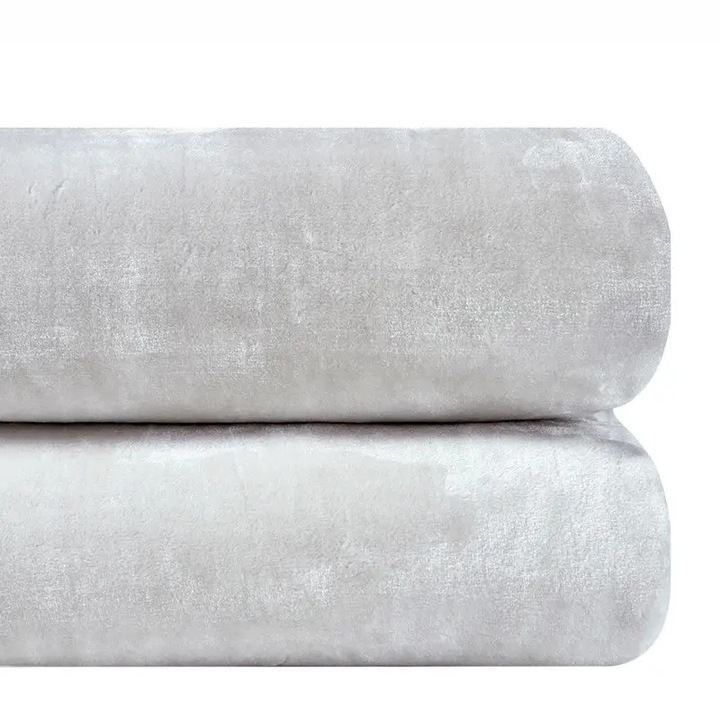 Cuvertura King Size Kentia, 100% poliester, 650 gr/m2, alb, 260x240cm