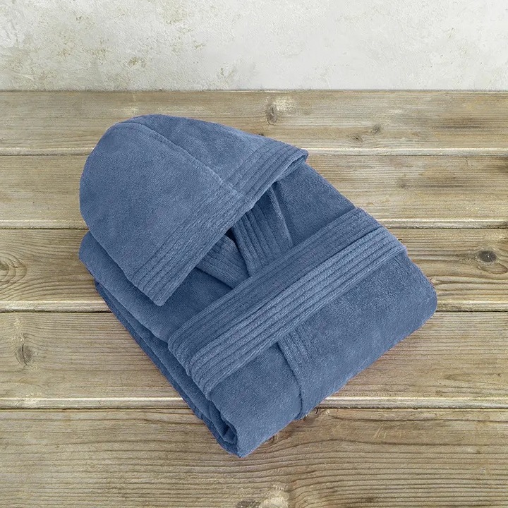 Halat de baie, Nima, model Zen, marime X-Large, culoare albastru