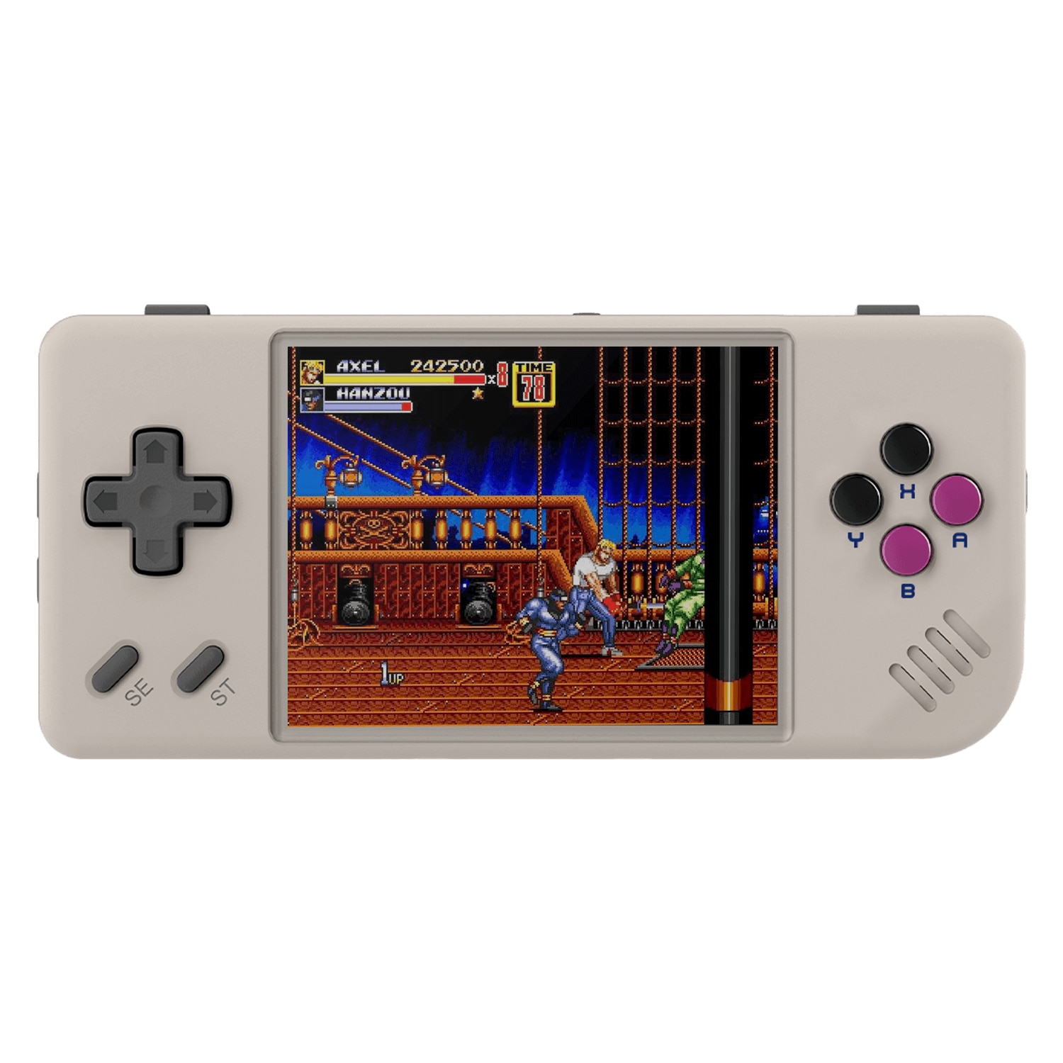 Consola retro LUKETO® ANBERNIC RG28XX 64GB cu jocuri, Linux, Quad core 1.5GHz, 1GB LPDDR4, Ecran IPS LCD 2.83