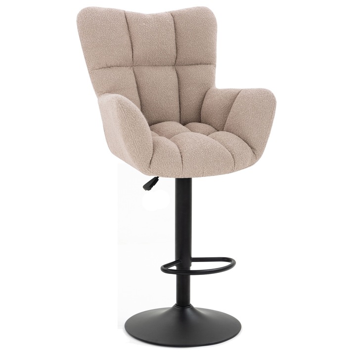 Scaun de birou, Votana, HR650W, Boucle, Baza Neagra, Latte