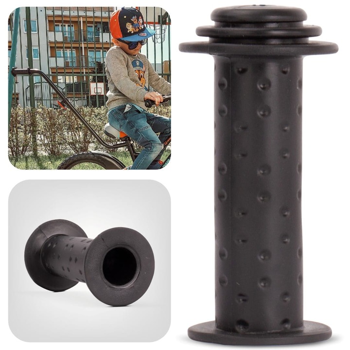 Maner De Bicicleta, Sun Baby, 10.5 cm, Grip Pentru Impingator, Antiderapant, Calitate Ridicata A Constructiei, Durata Lunga De Viata, Negru