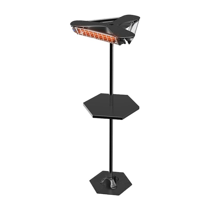 Incalzitor radiant electric pentru terasa MO-EL Girosole IR-A 3 x 1200 W cu stalp si masuta