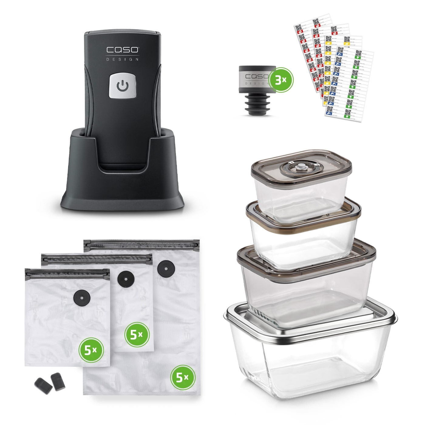 LifePak & Green PRO セット Set aparat pentru vidat portabil profesional cu pungi si caserole