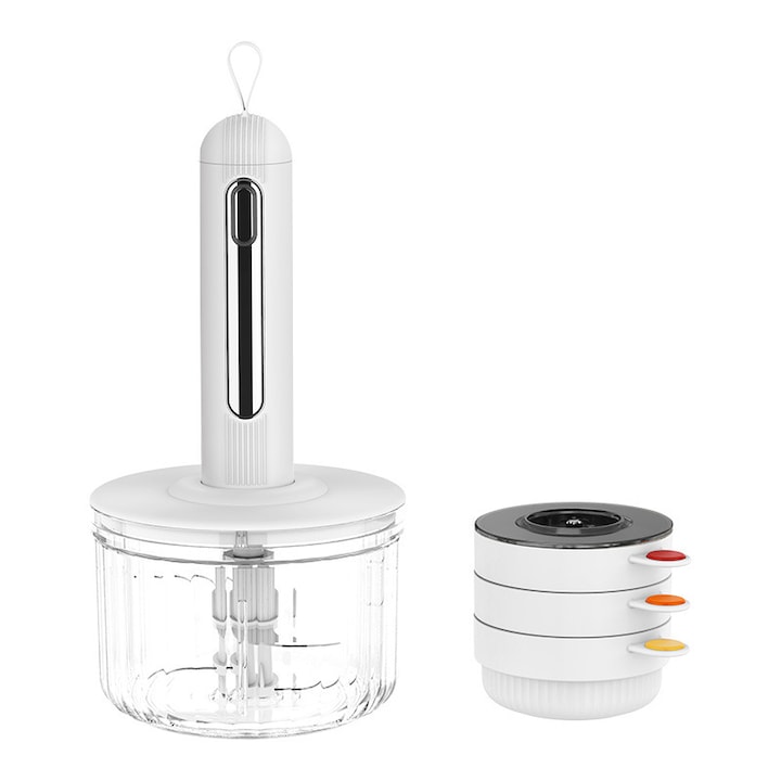 Rasnita electrica, 2 camere, finete de macinare reglabila, miez de macinare ceramic, reincarcabila USB, potrivita pentru diverse parfumuri, durabila, gri