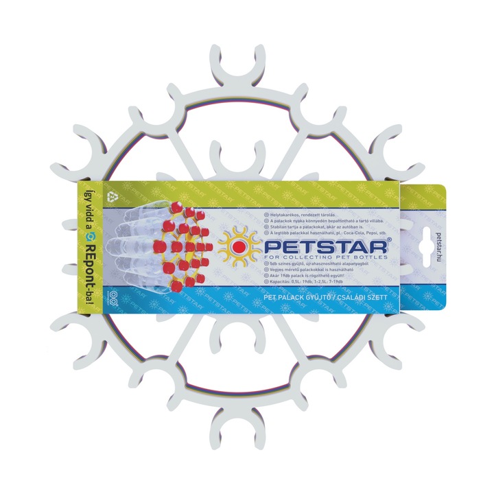 PETSTAR28 pet palack gyűjtő, 5db-os családi készlet