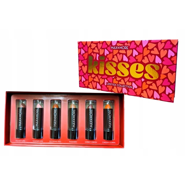 Set 6 rujuri mat, MAX&MORE, nuante nude