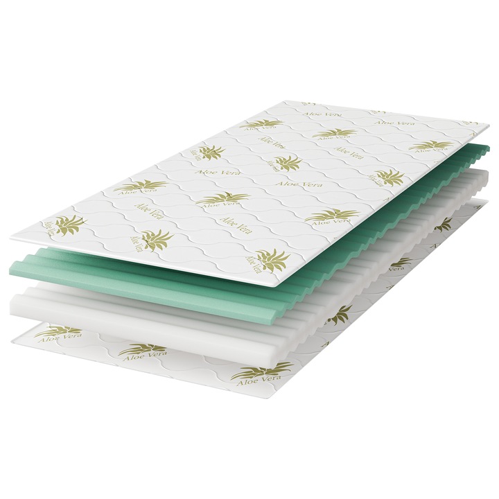 Hab matrac 80x200 AISHA 7 zónával, kényelmes, 15 cm, prémium huzattal