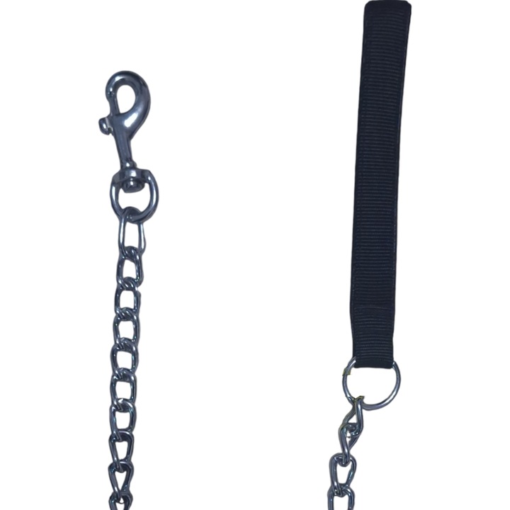 Lesa Cu Zale Inox Mici Si Maner Poliester Negru, Vision XXI, 120 cm, zale 2mm