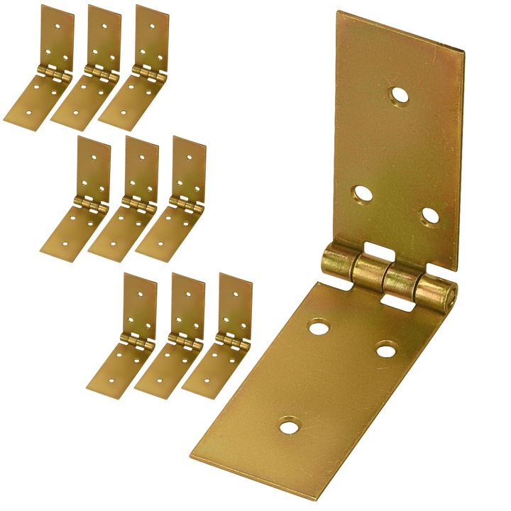 Kotarbau építési zsanér készlet, 10 db, 150 x 35 mm, vas, többszínű