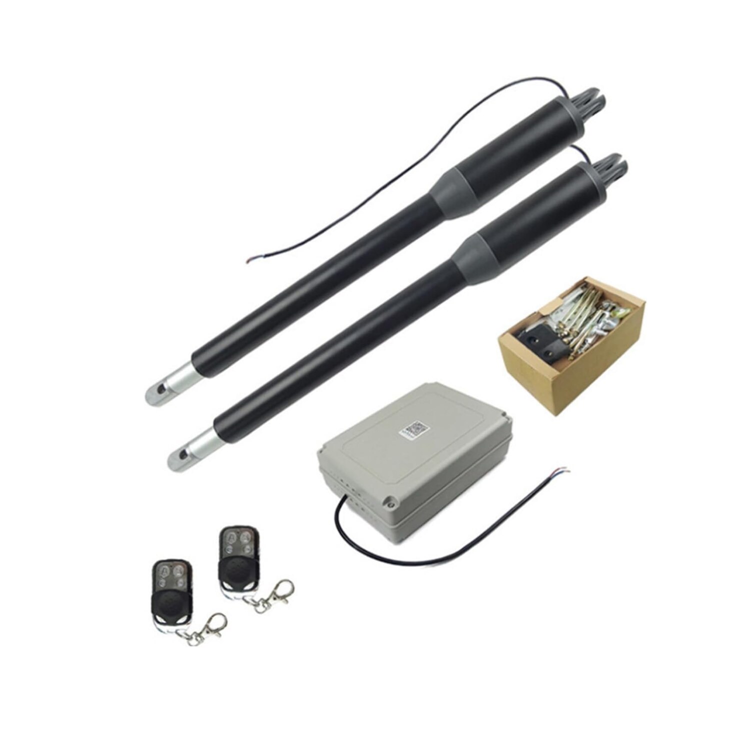 Dispozitiv Automat de Deschidere a Portilor, TrendiShop®, Control la Distanta, Functii de Siguranta si Instalare Usoara, Motor 24V DC, 40W, Greutate Usa 150-200KG, negru